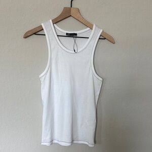 Zara White Tank Top with Sleek Design